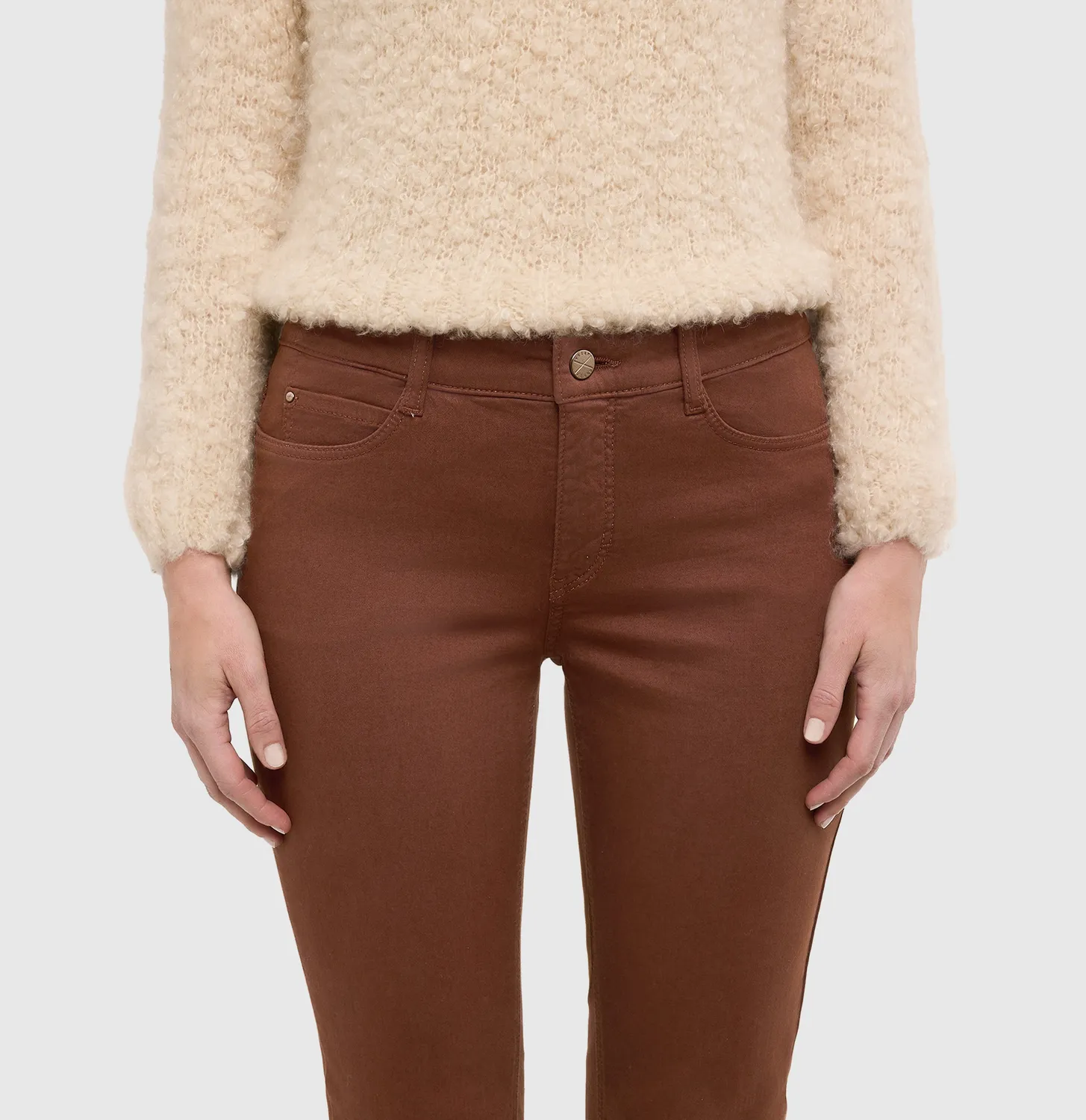 MAC Dream straight damejeans brun hyperstretch