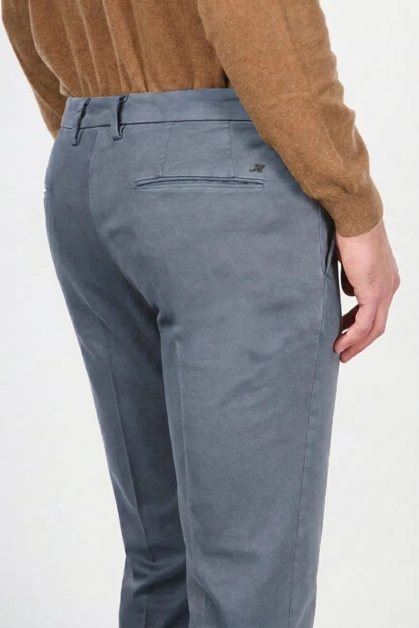 Mason's Torino Flex chino bukser blå slim satin