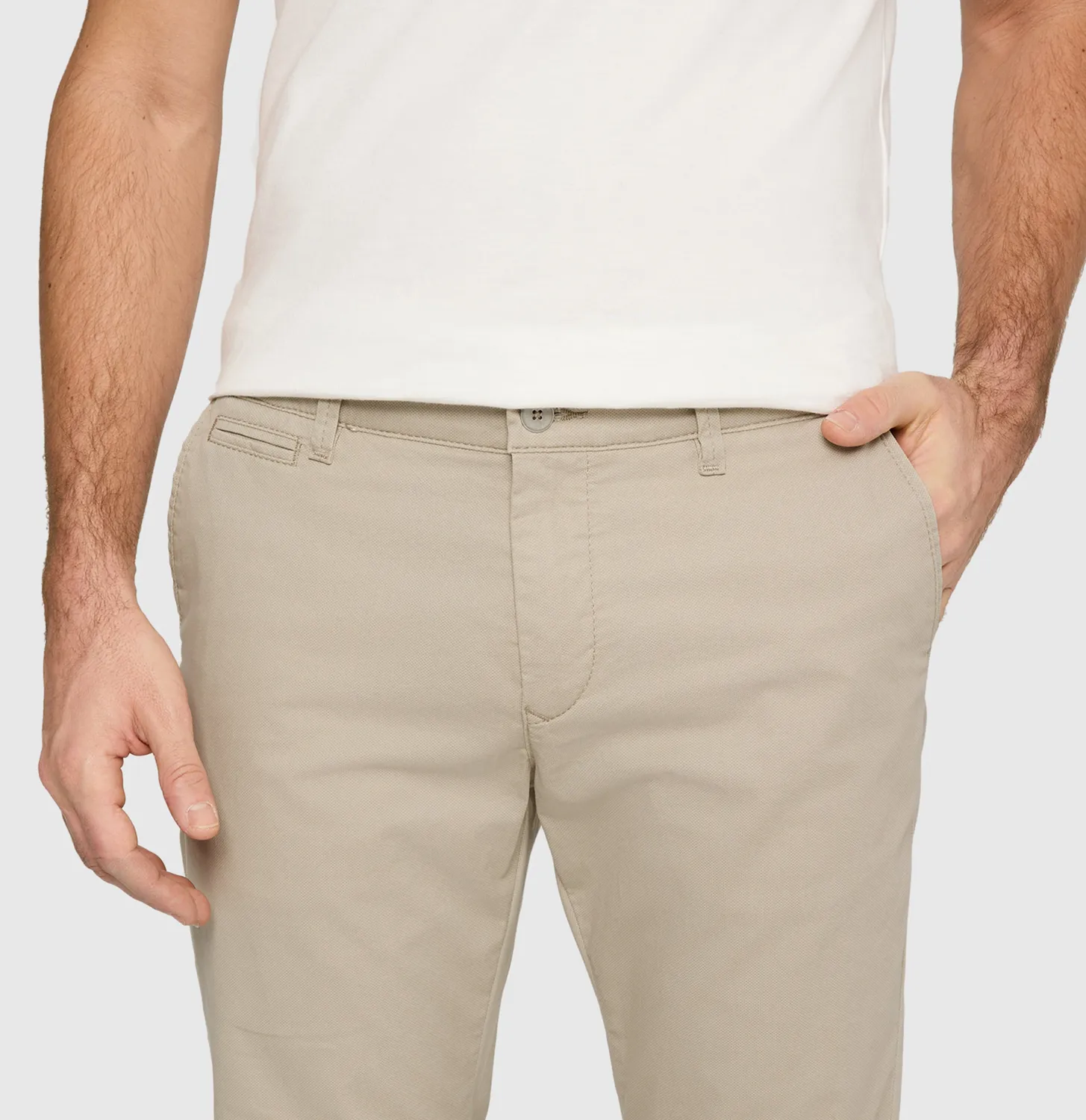 MAC Lennox chino beige print bomuld