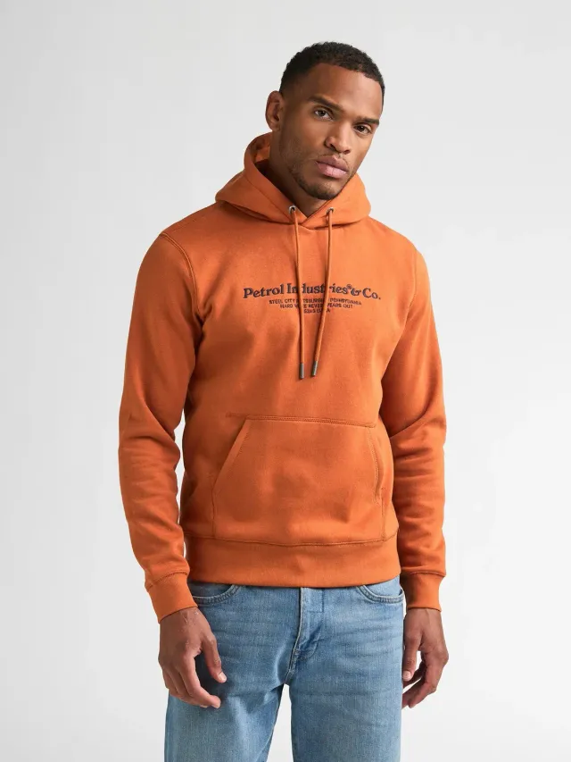 Petrol Industries Cedarwood hoodie print kængurulomme