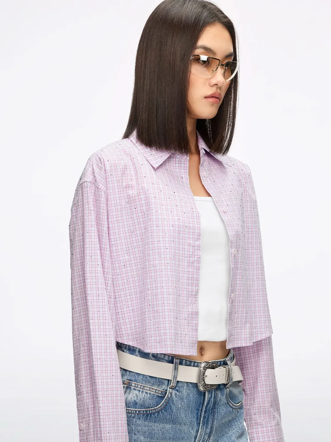 Miss Sixty 6M1XJ1440 skjorte pink white cropped