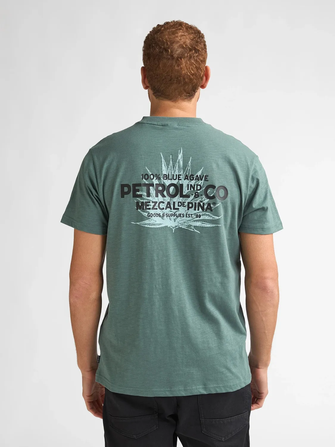 Petrol Industries FuegoSur T-shirt herre rygprint grøn