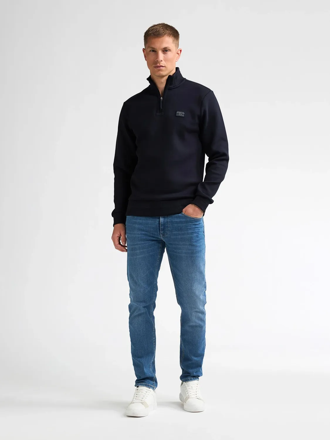 Petrol Industries Steelcore sweater med kort lynlås