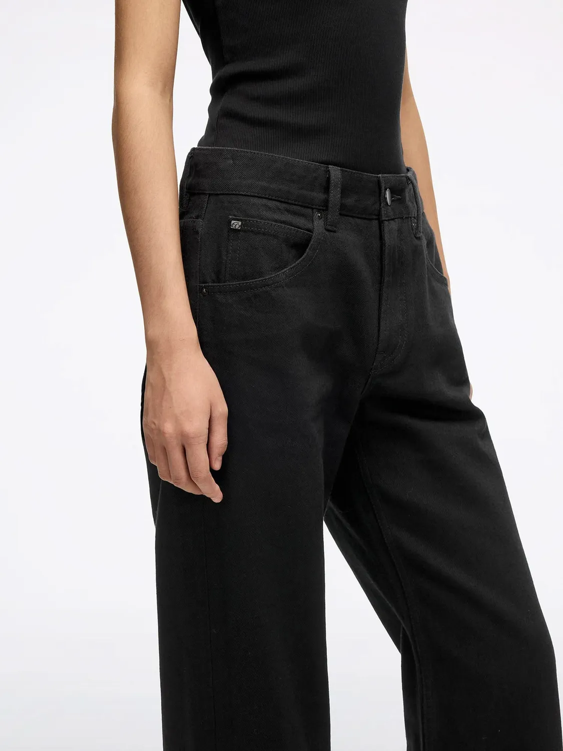 Miss Sixty Anni straight jeans sort mellem talje