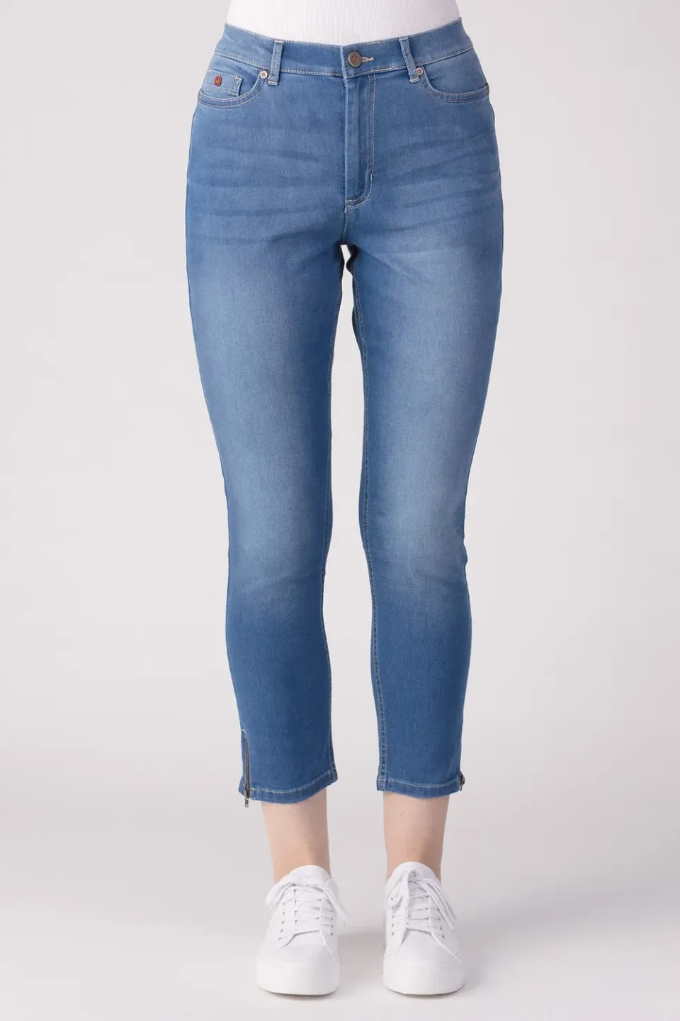 Merrytime 15651-432-21 Super Slim ankel jeans lys denim