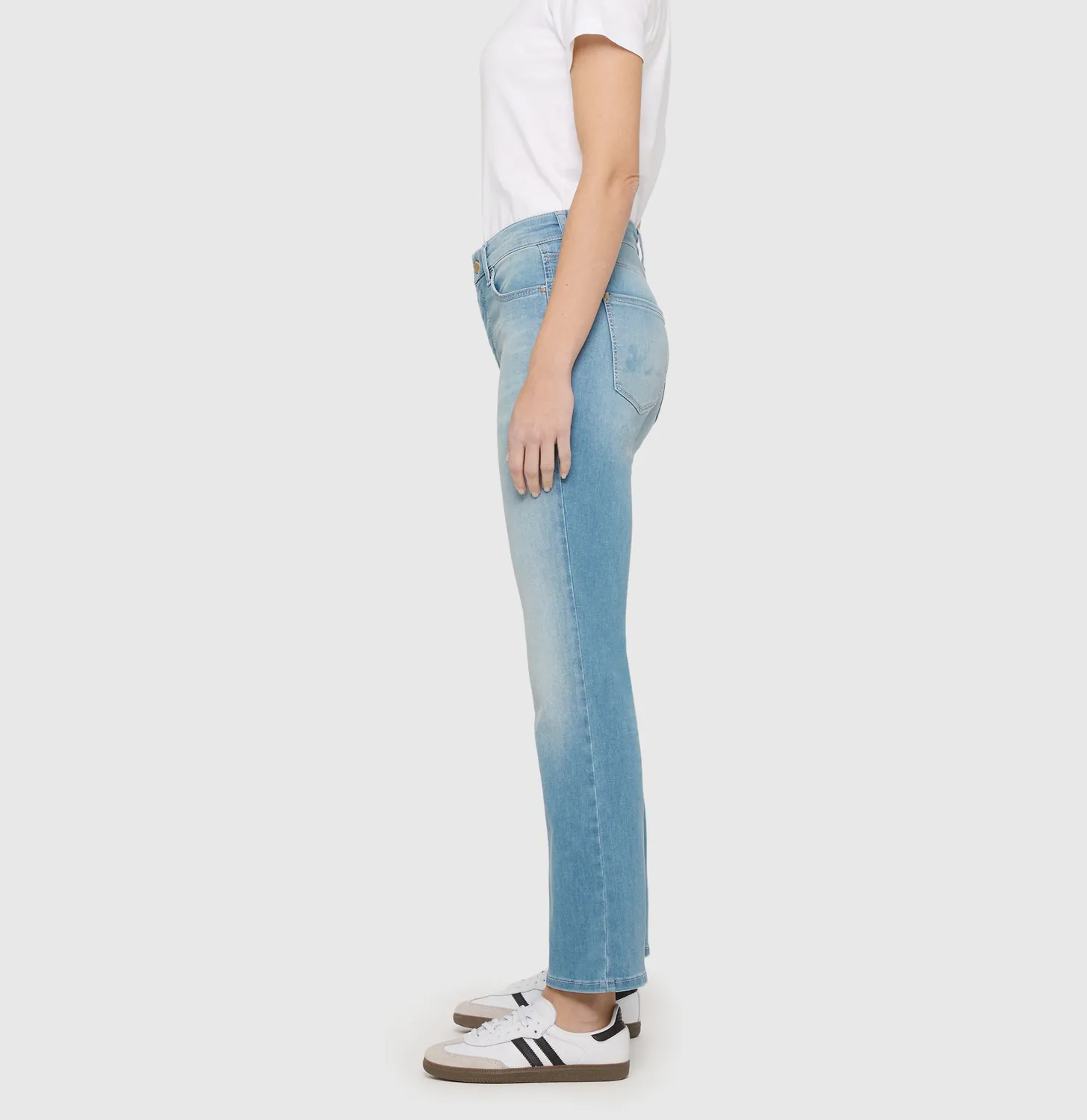 MAC DREAM KICK authentic jeans mellemblå flare
