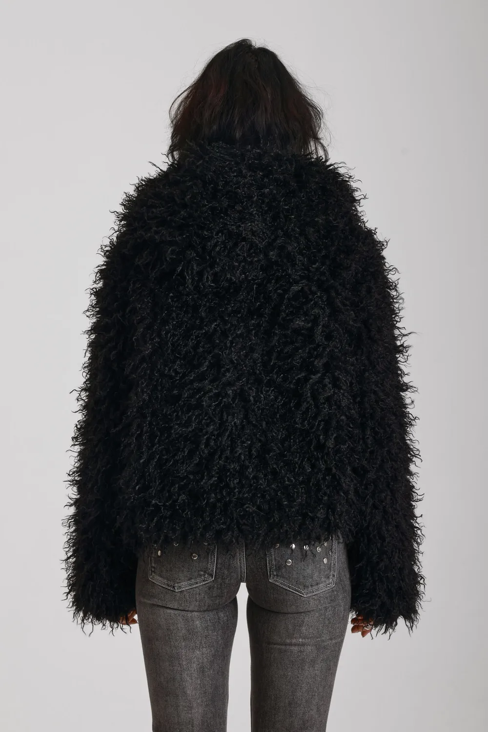 The Ragged Priest Julia Black shaggy faux fur coat sort