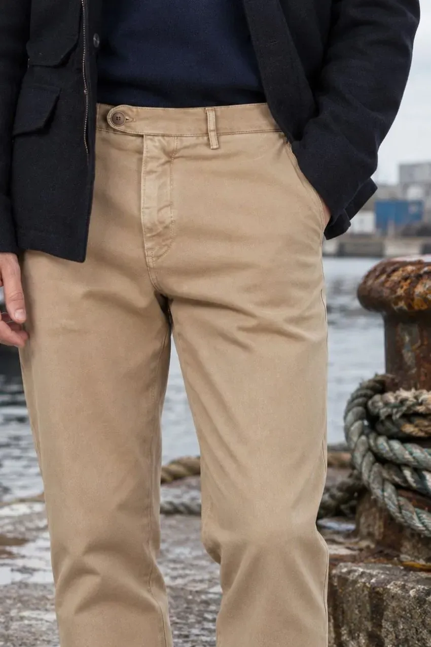 Mason's Garden herre chino bukser mørkebeige carrot fit