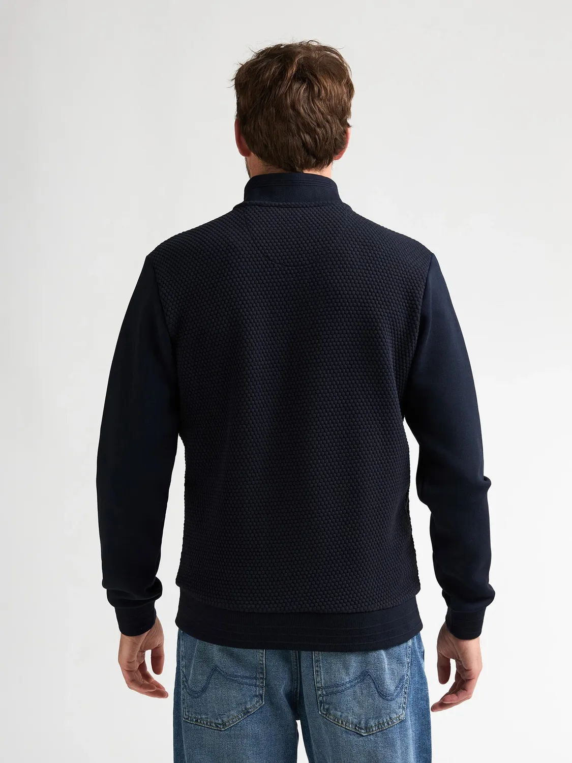 Petrol Industries Ironcrest sweater lynlås vaffelstof