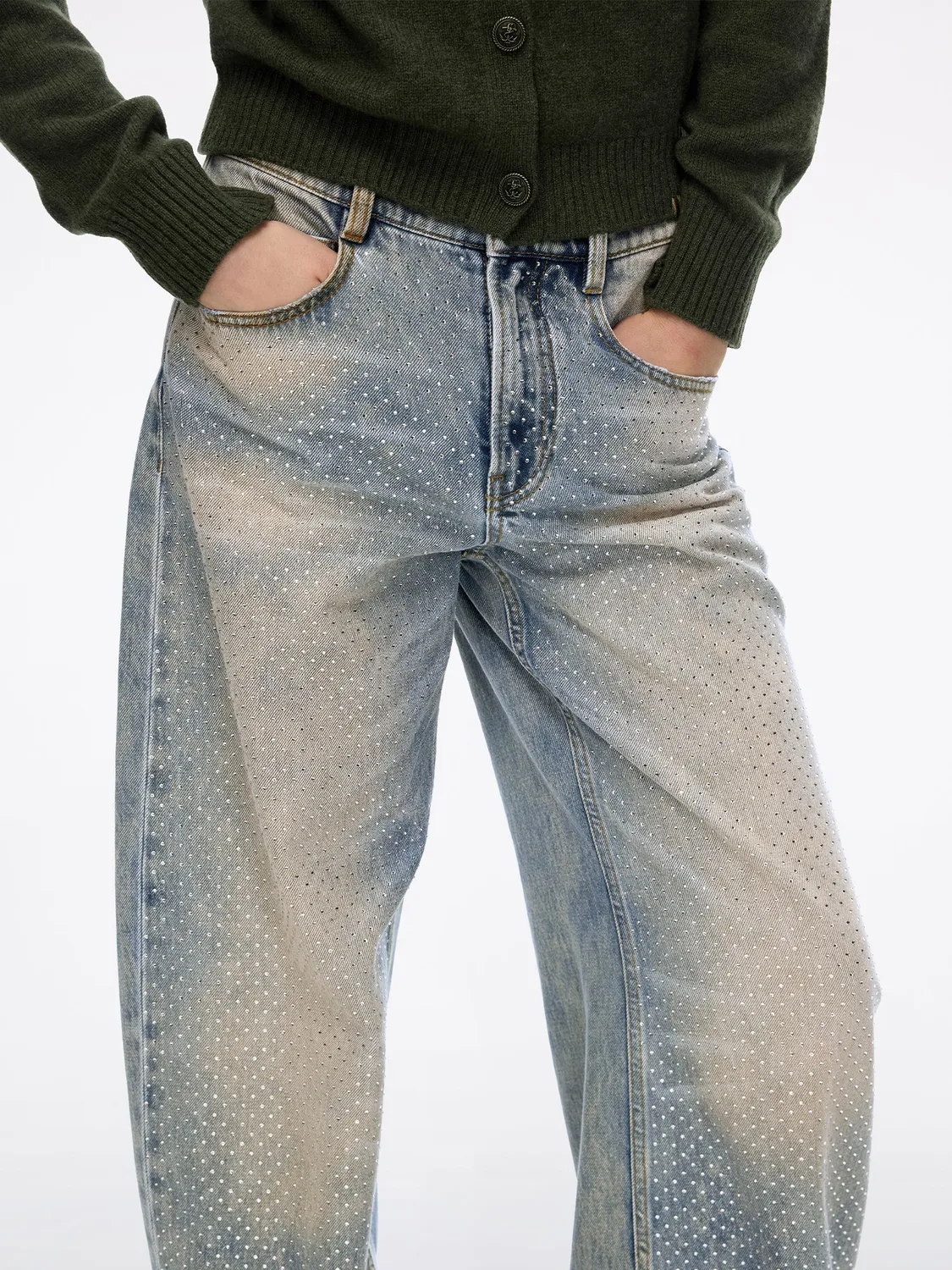 Miss Sixty 6M4JJ16800W06 barrel jeans lyseblå med sten