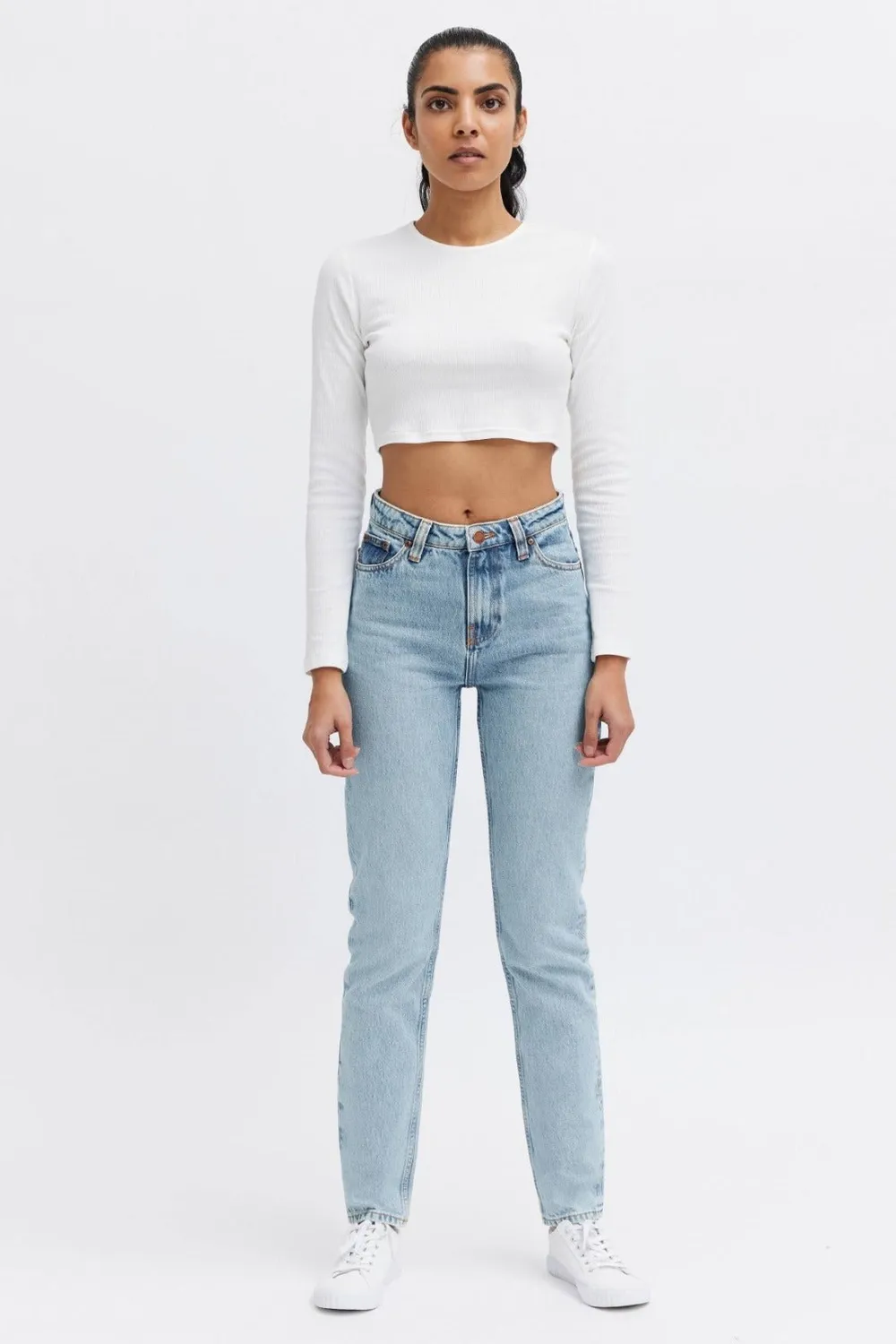 Organsk Oxygen Clean Revolution jeans lyseblå høj talje