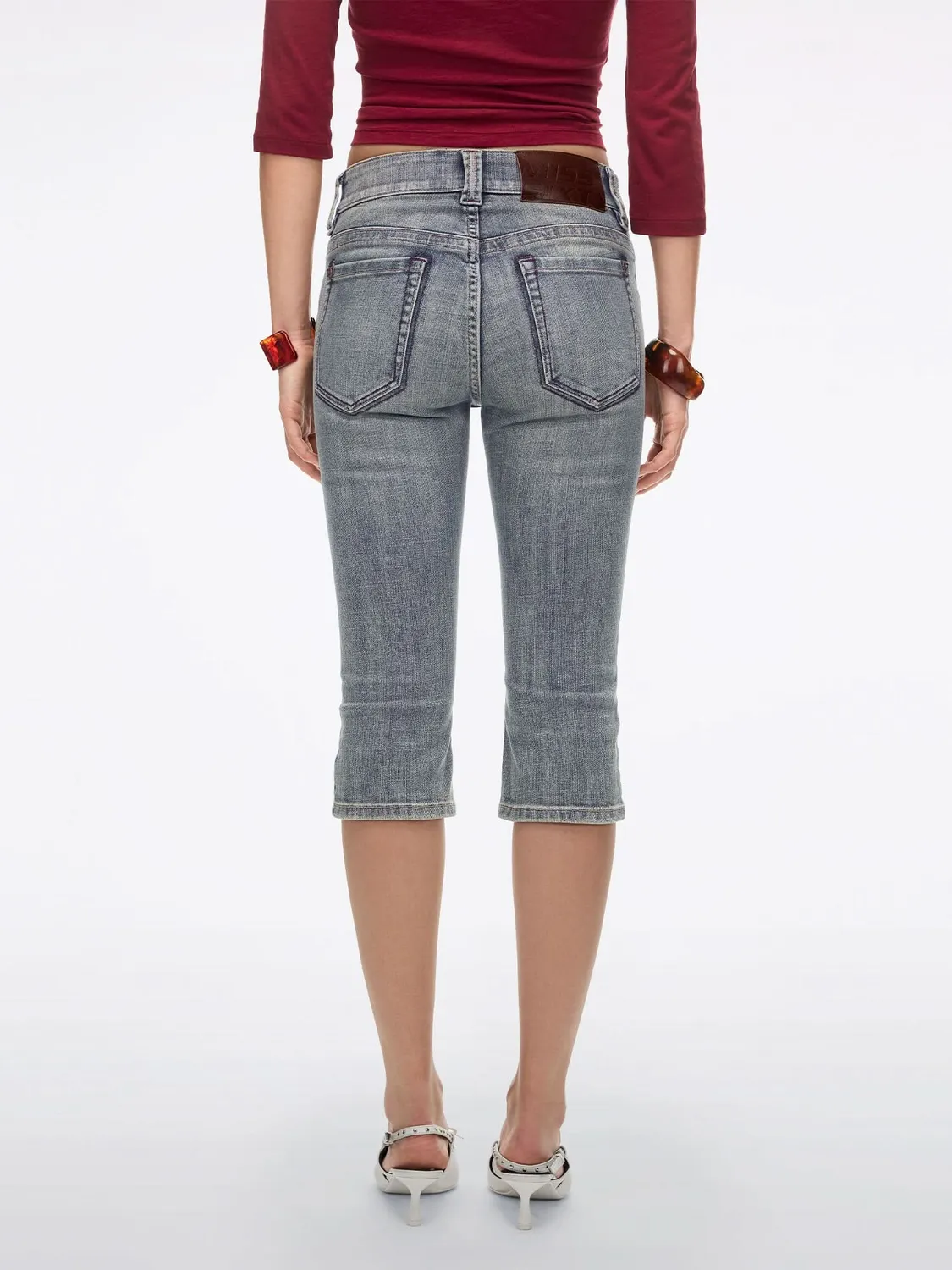 Miss Sixty capri jeans blå knælængde cherry