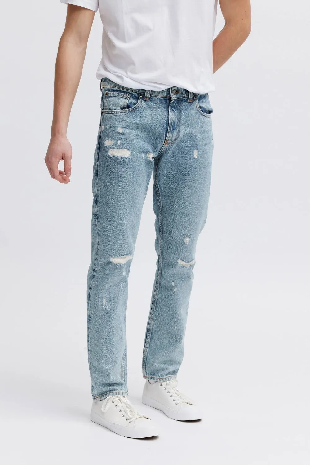 Organsk Element Arctic Revolt jeans lys vask ripped