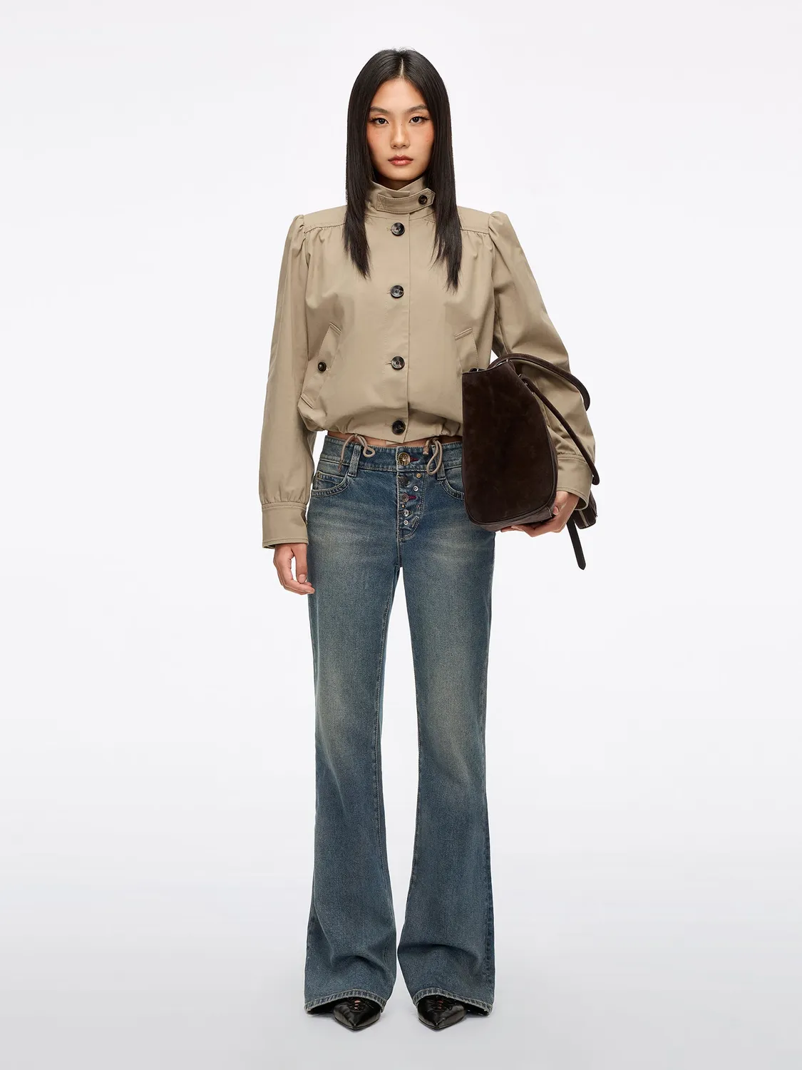 Miss Sixty Multi-Button flare jeans middle blue stretch