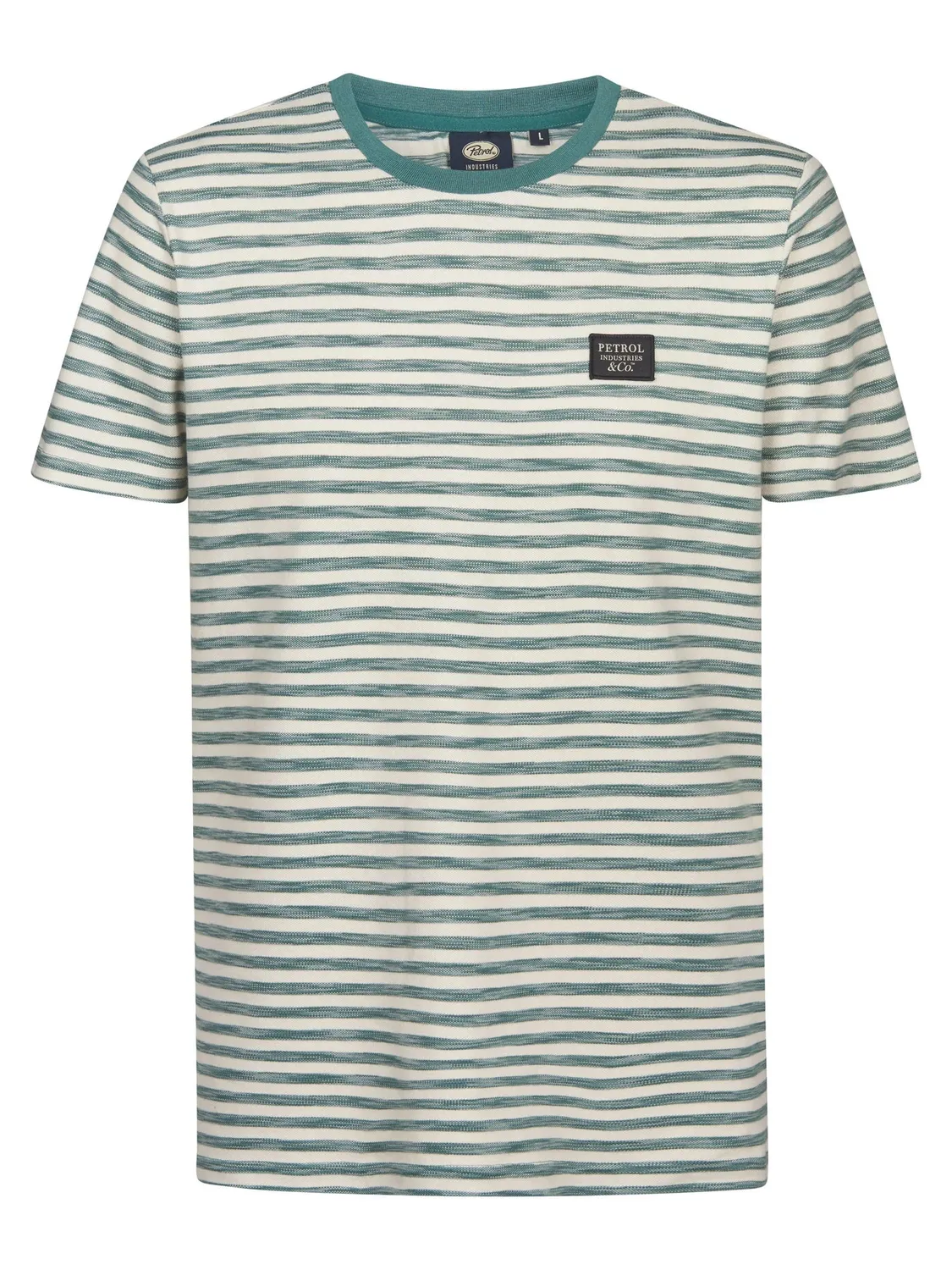 Petrol Industries Ceniza T-shirt stribet stretch regular