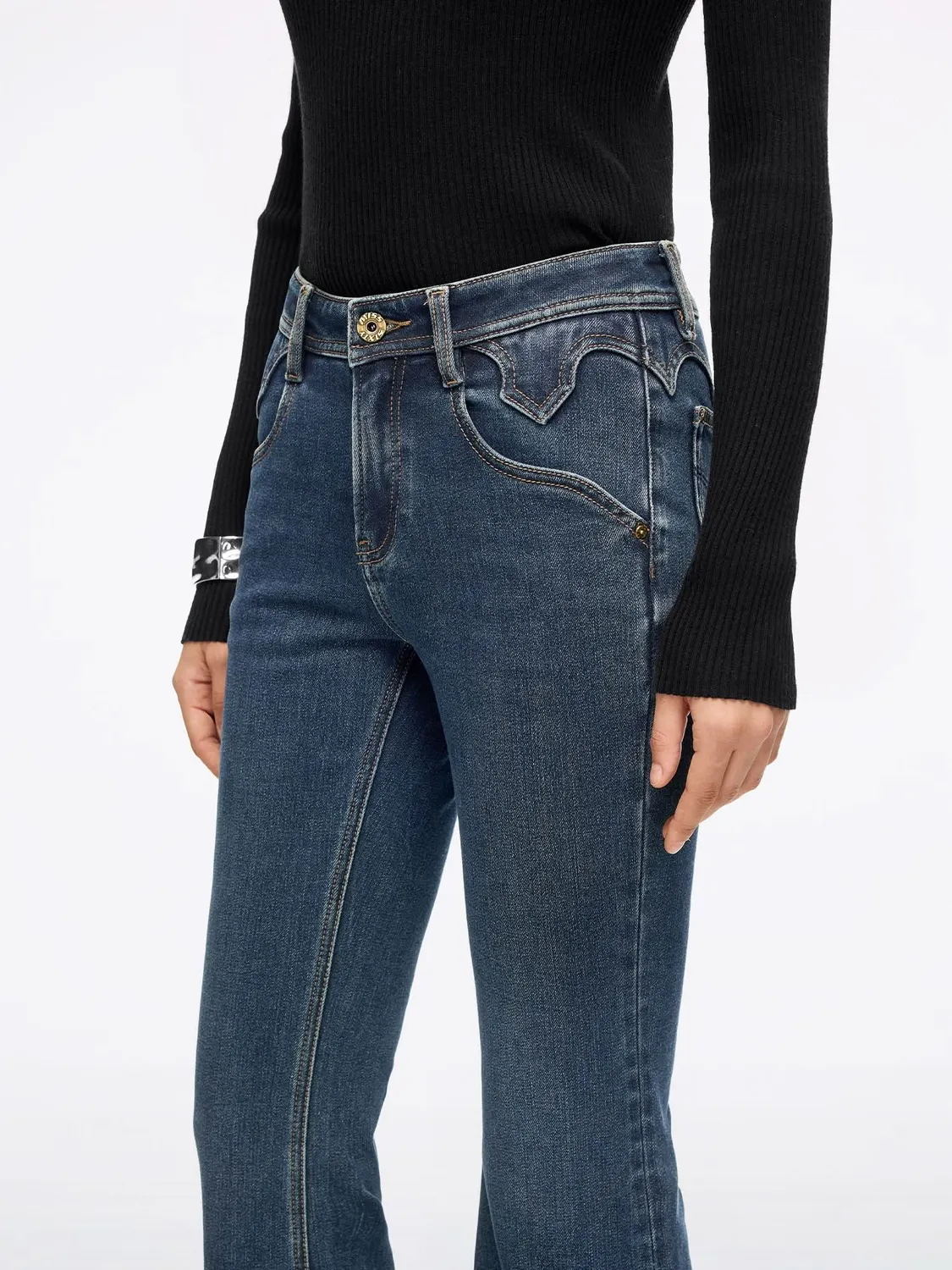 Miss Sixty Bella flare jeans mørkeblå lav talje