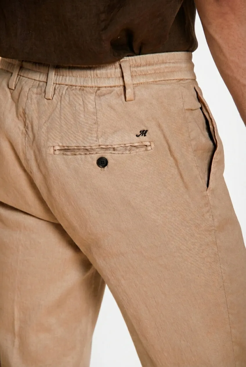 Mason's Milano Jogger chinobukser beige hør slim