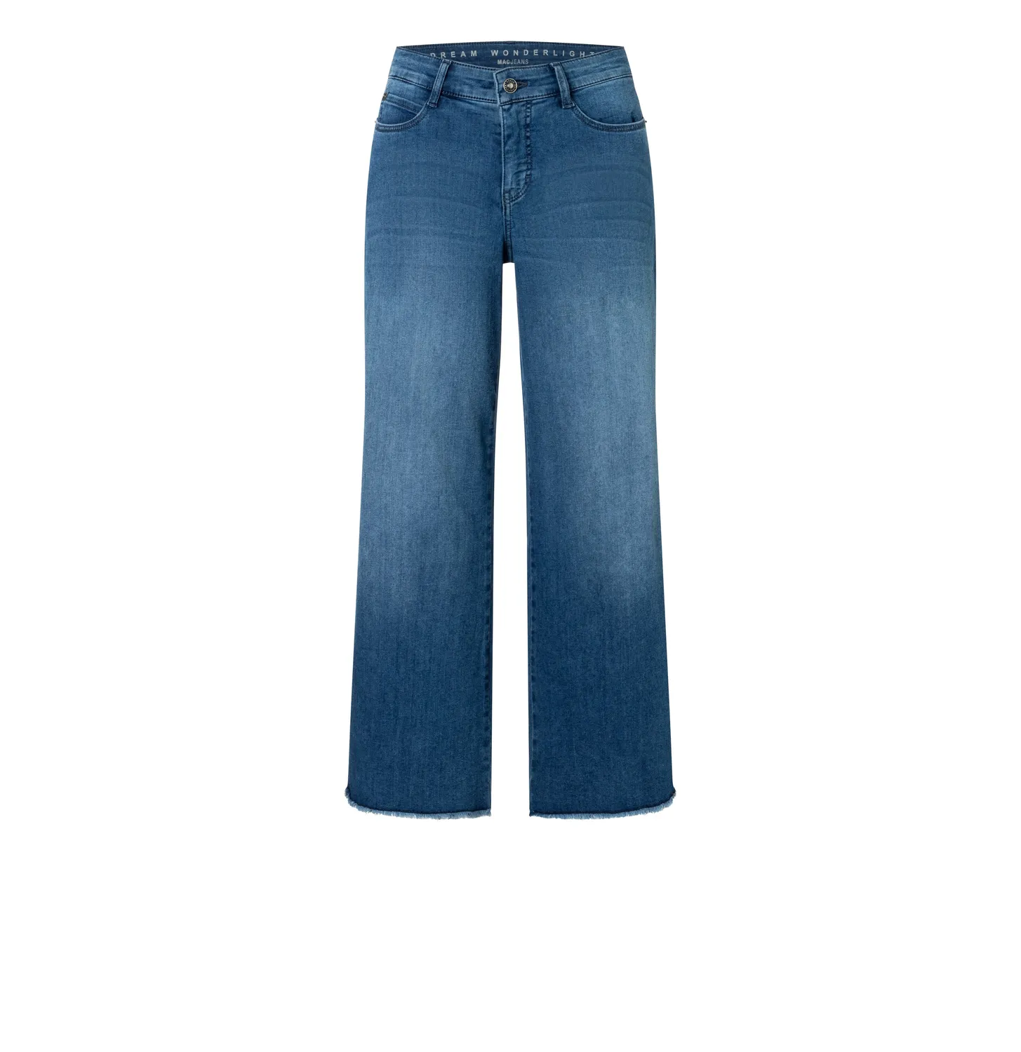 MAC Dream Wide cropped jeans mellemblå wide fit