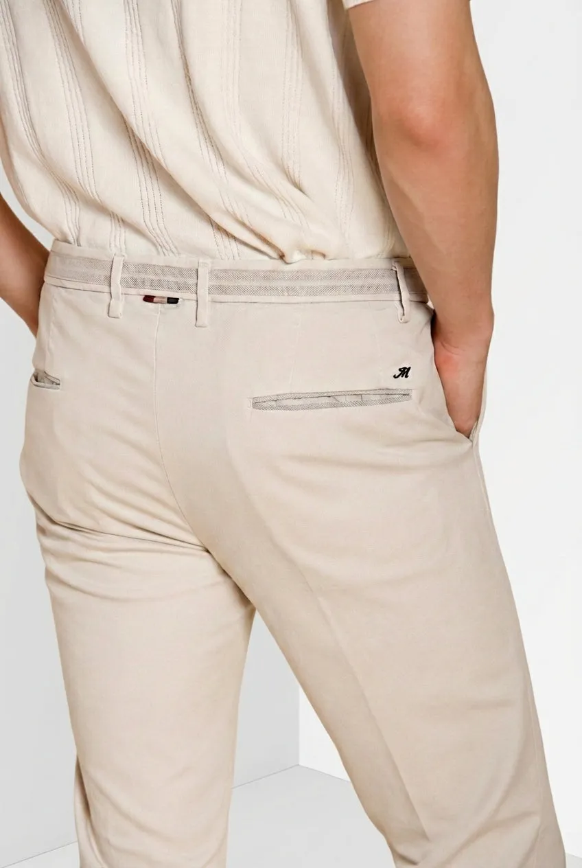 Mason's Torino City chino stucco slim lyocell