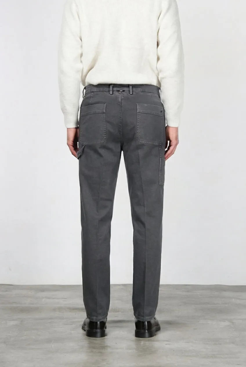 Mason's Square Work chinos grå relaxed fit stretch