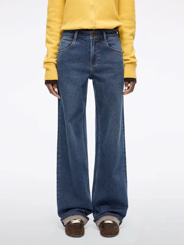 Miss Sixty straight jeans mørkeblå børstet varm
