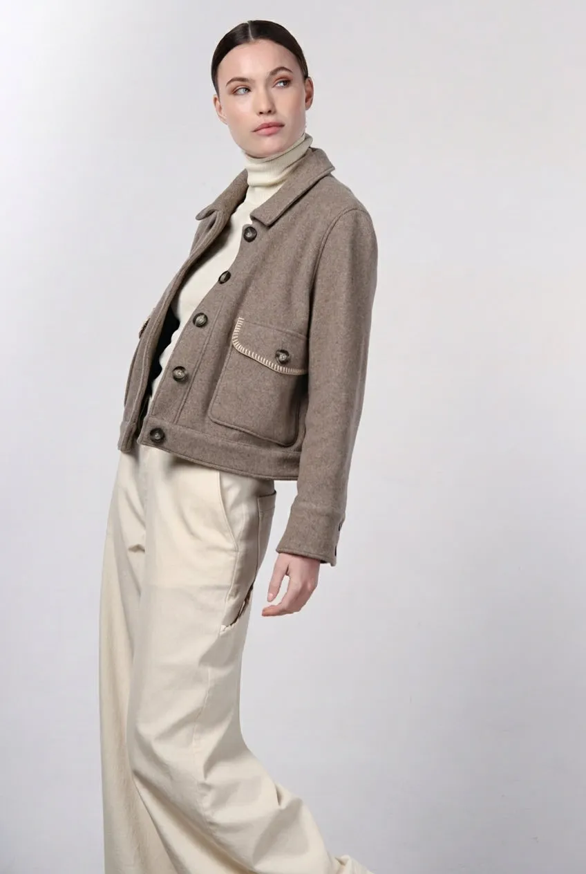 Mason's Odette uldjakke beige dame uld