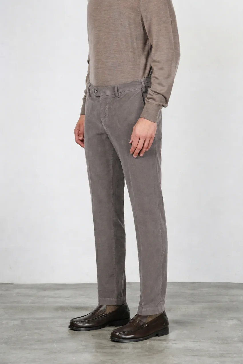 Mason's New York chinobukser grå fløjl regular fit