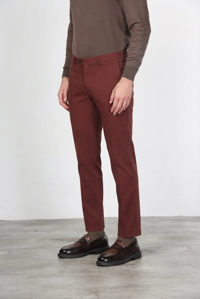 Mason's New York chinos mørkerød regular uld