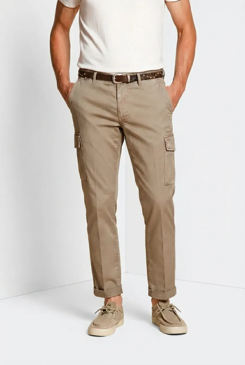 Mason's Chile Regular cargobukser taupe stretch