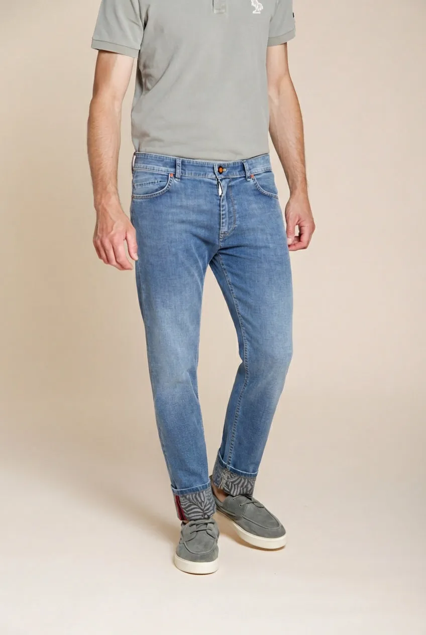 Mason's Harris Regular jeans navy bladprint herre