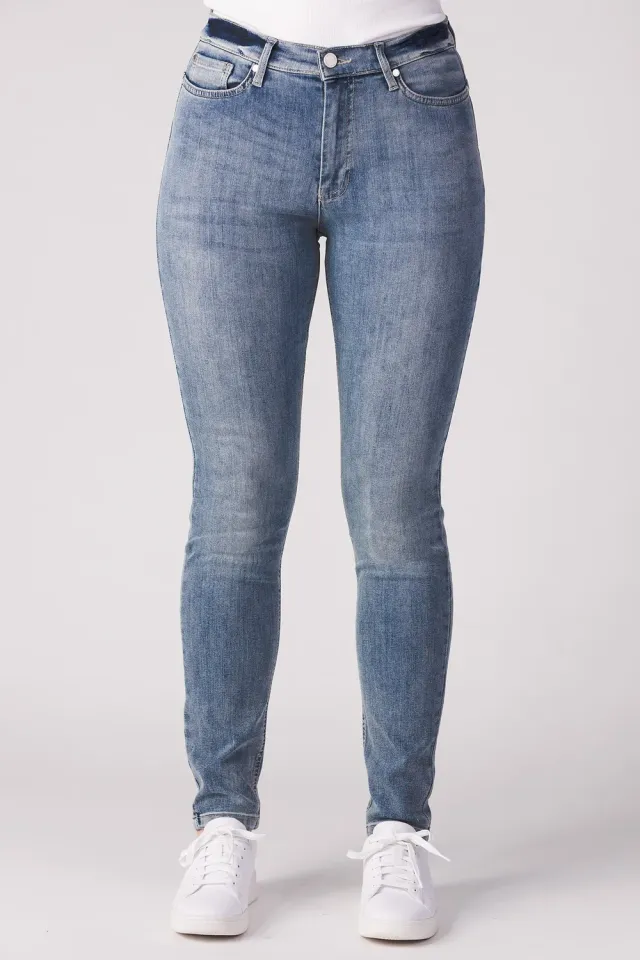 Merrytime Stella Super Slim jeans lyseblå denim