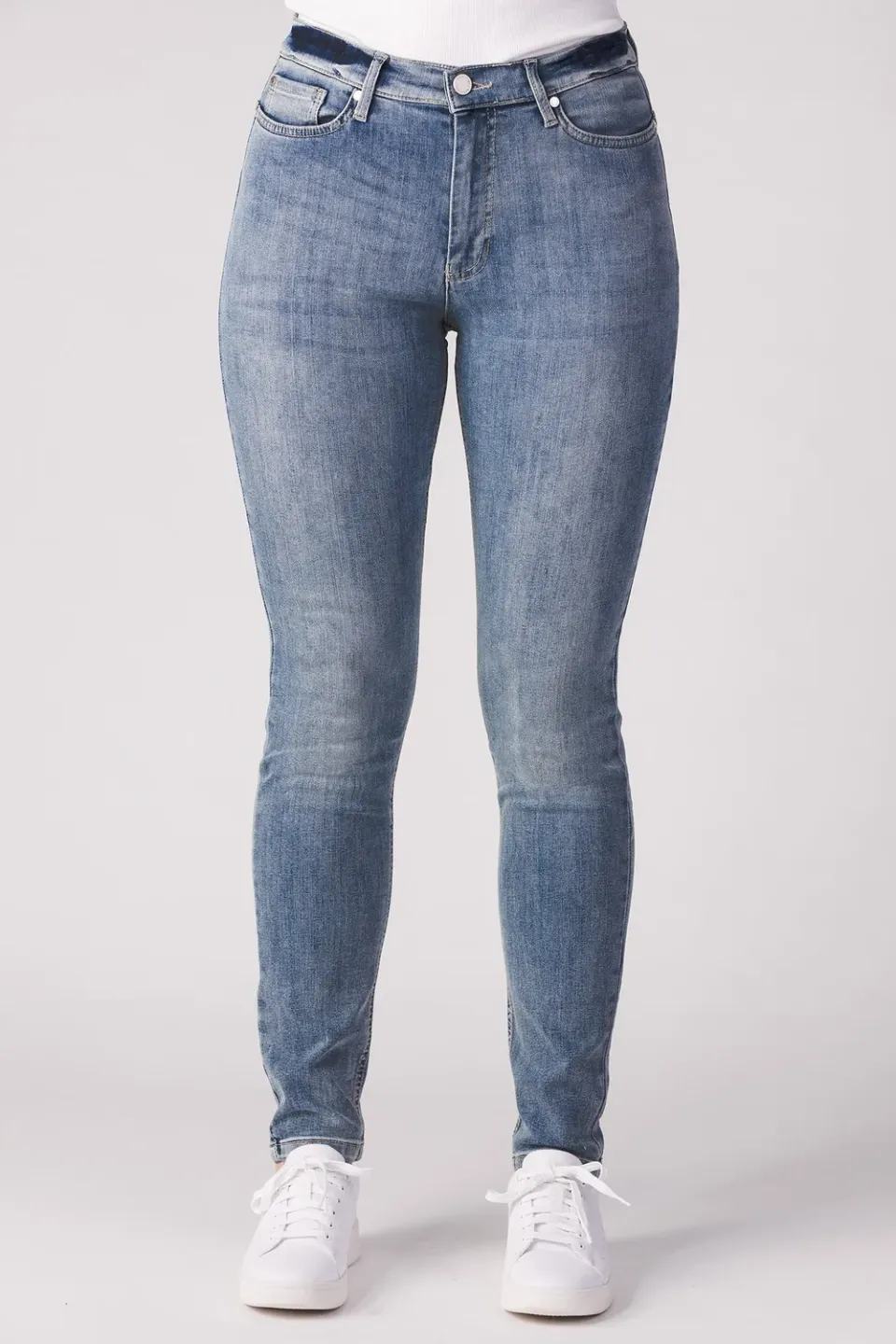 Merrytime Stella Super Slim jeans lyseblå denim
