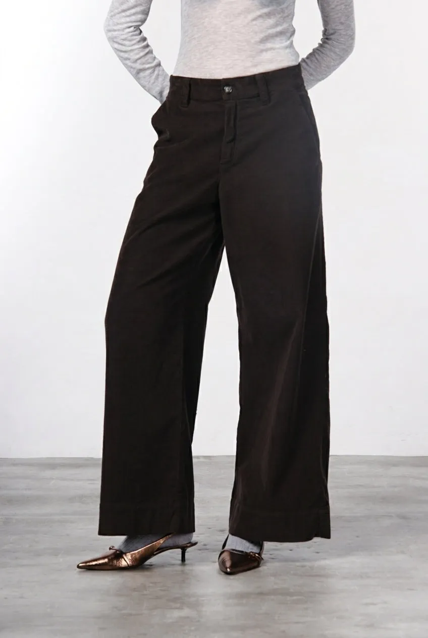 Mason's New York Wide chinos brune fløjl wide leg