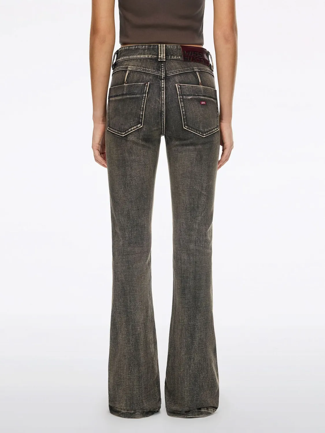 Miss Sixty Distressed flare jeans vintage black stretch