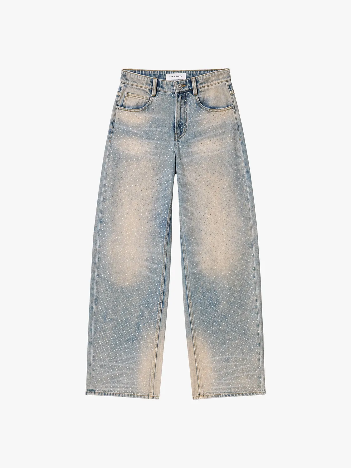 Miss Sixty 6M4JJ16800W06 barrel jeans lyseblå med sten