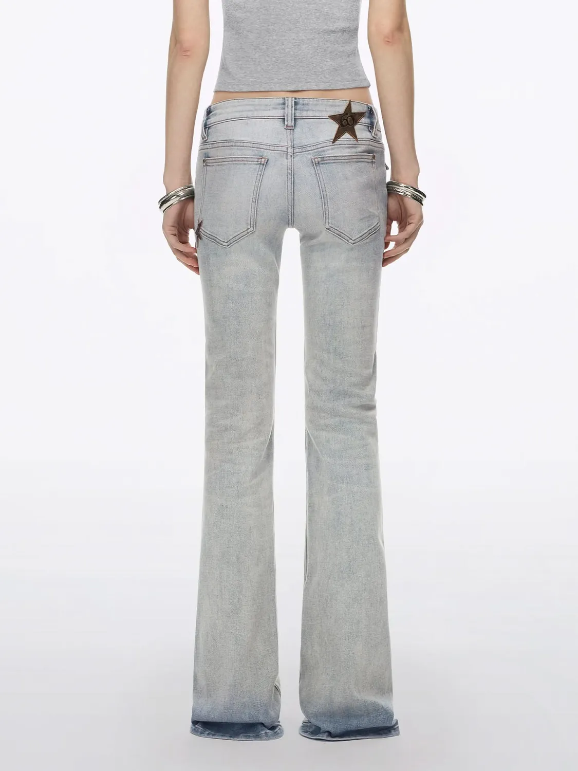 Miss Sixty flare jeans retro lyseblå lavtalje
