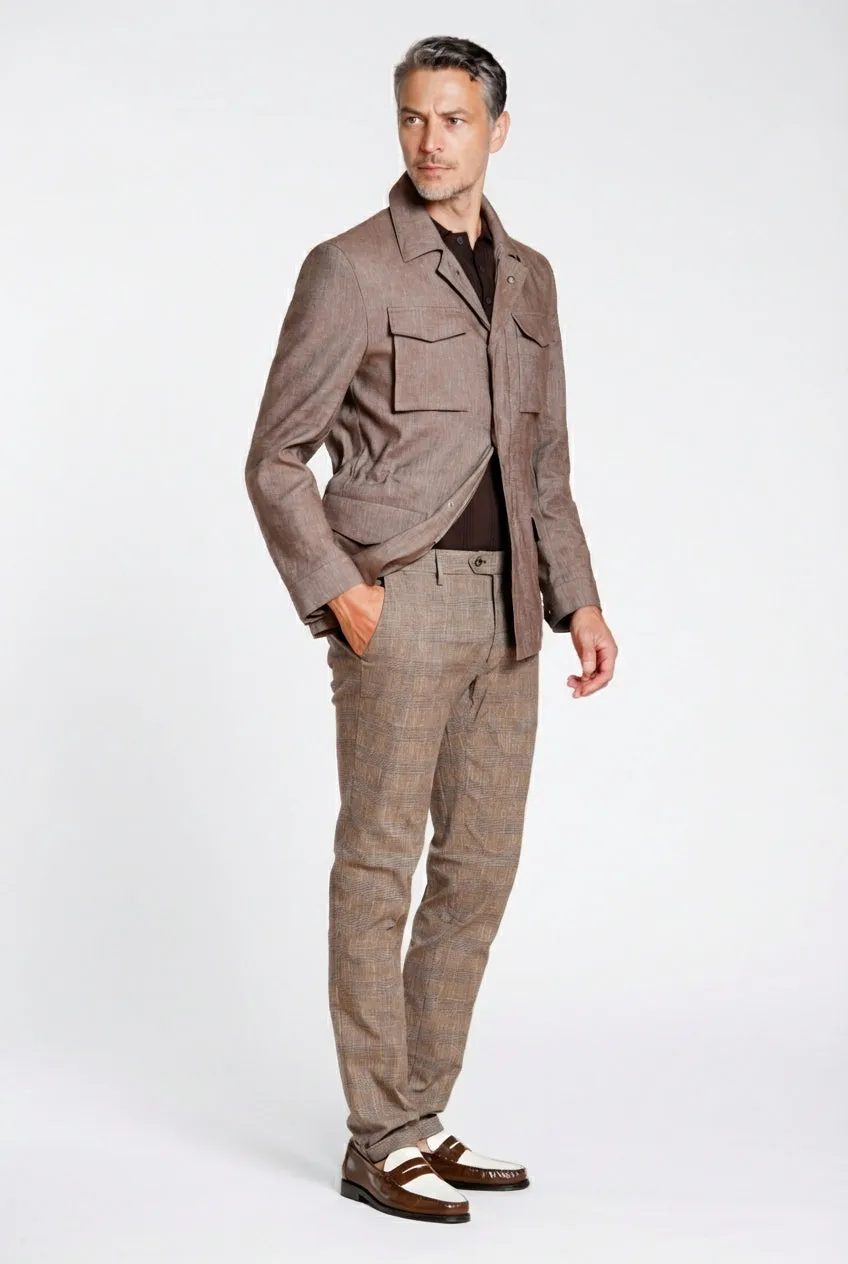 Mason's Torino City chino mørkebrun tern slim