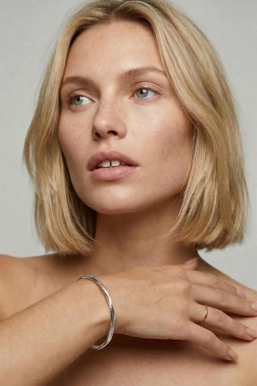 Organsk Essence Bangle armring sølv snoet