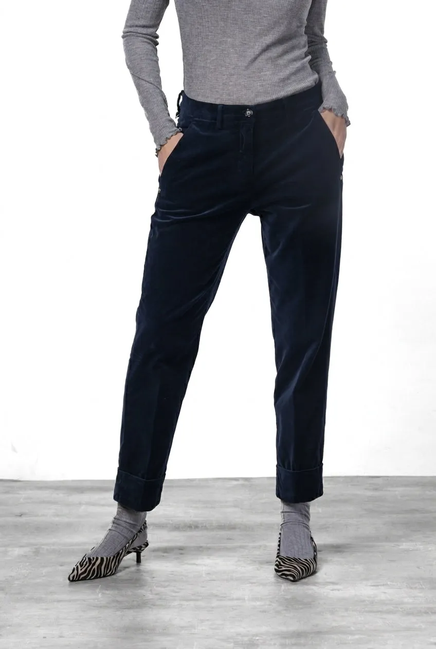 Mason's New York Carrot chinobukser mørkeblå velour