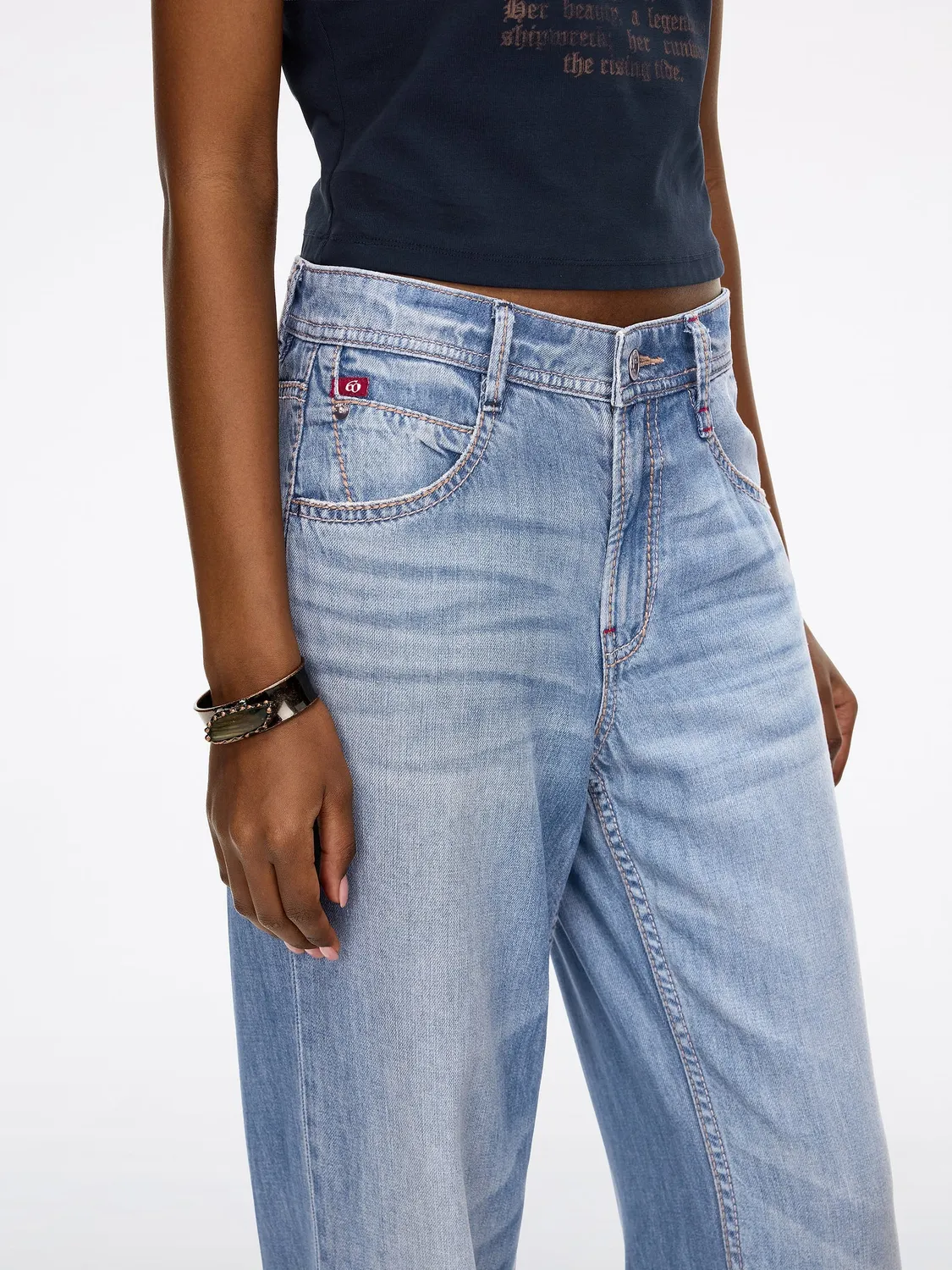 Miss Sixty Anni straight jeans light blue slids 30"