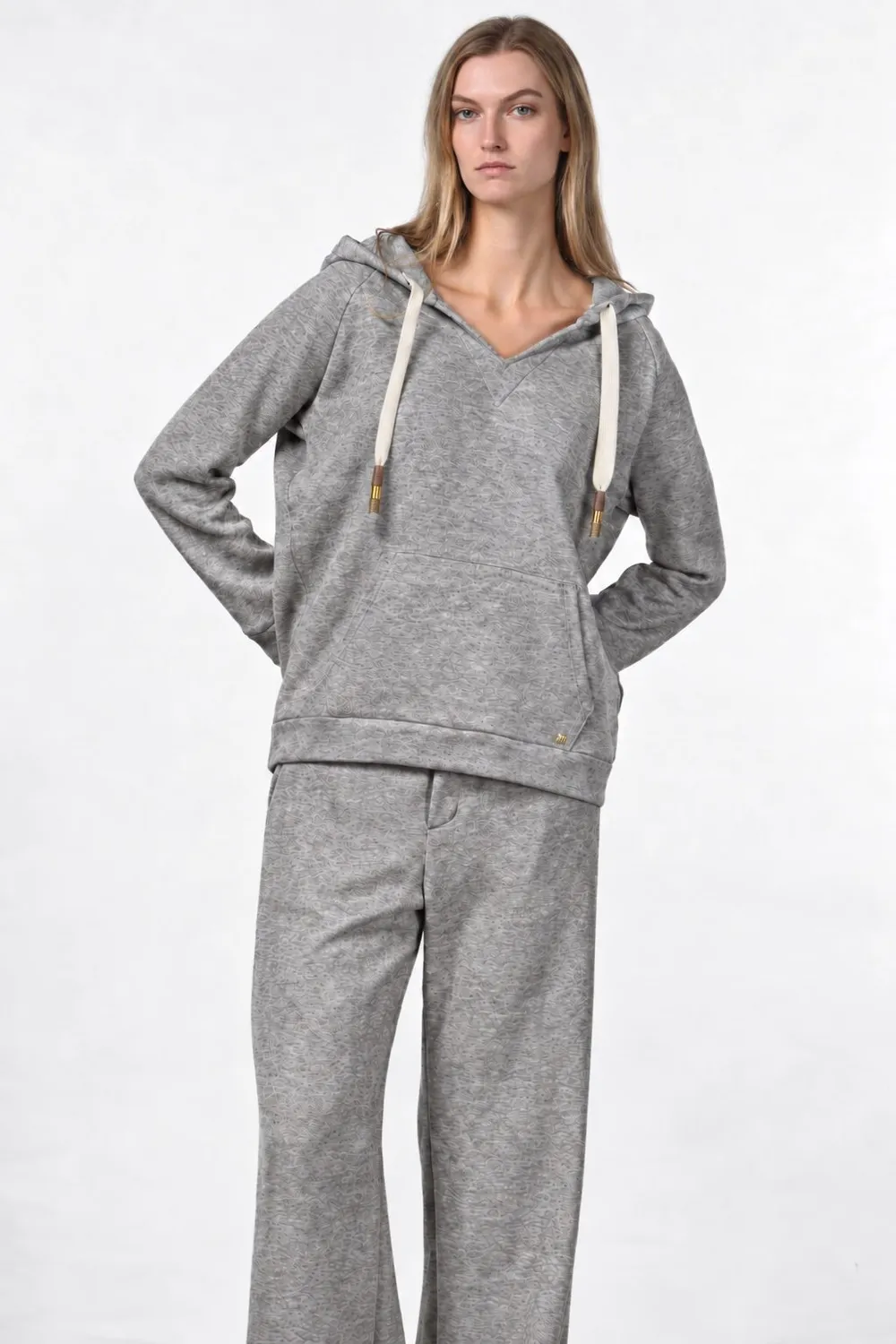 Mason's Hoodie sweatshirt grå striklook dame