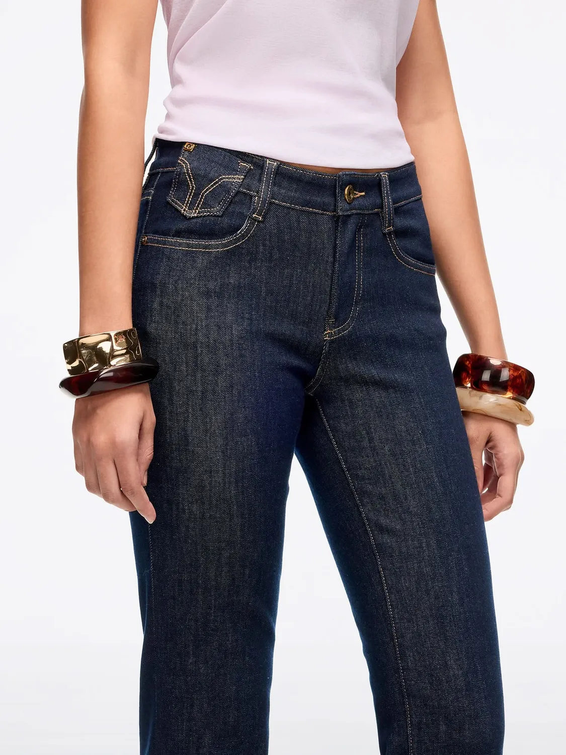 Miss Sixty Magic Plus Flare Jeans Mørkeblå Stretch
