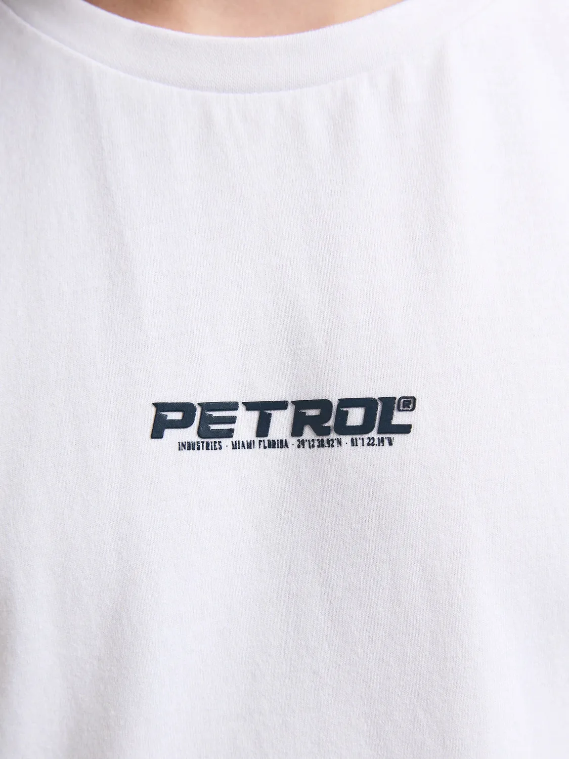 Petrol Industries Logo Sandspur t-shirt bright white bomuld