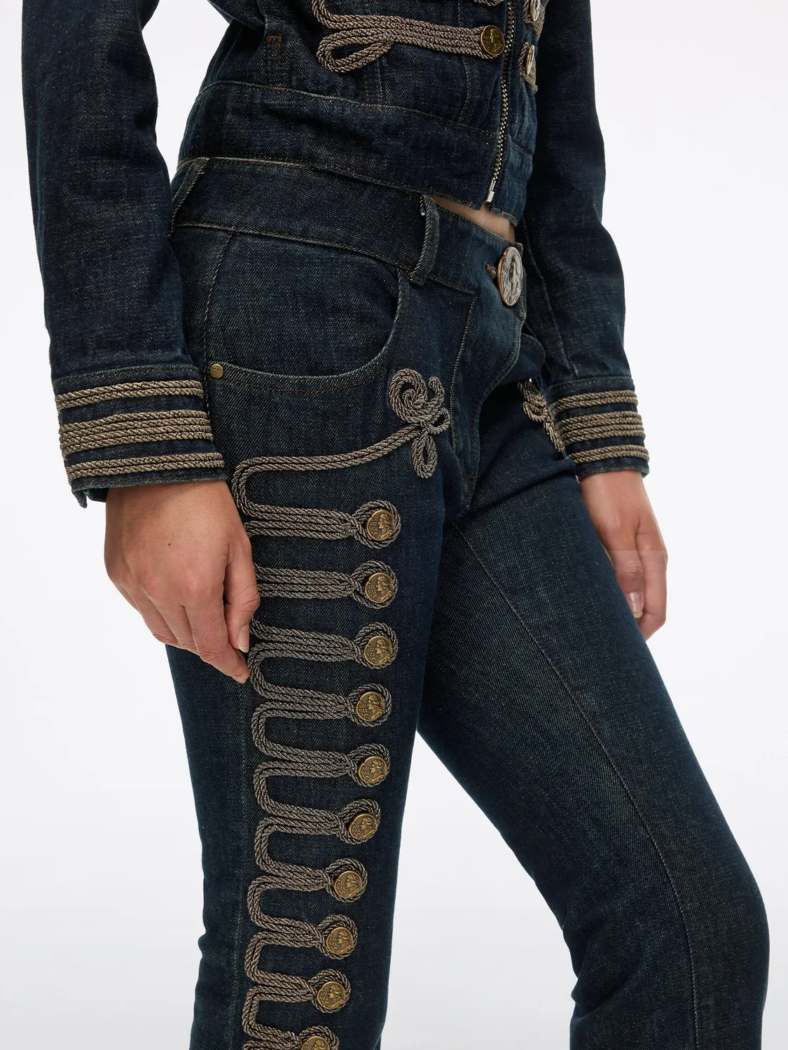 Miss Sixty Napoleon Flare Jeans lavtaljede denimblå