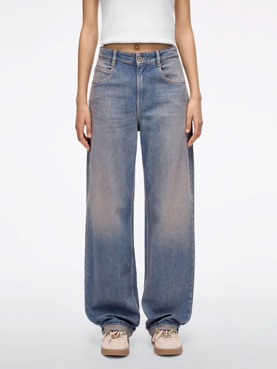 Miss Sixty Elizabeth Jeans barrel middle blue stræk