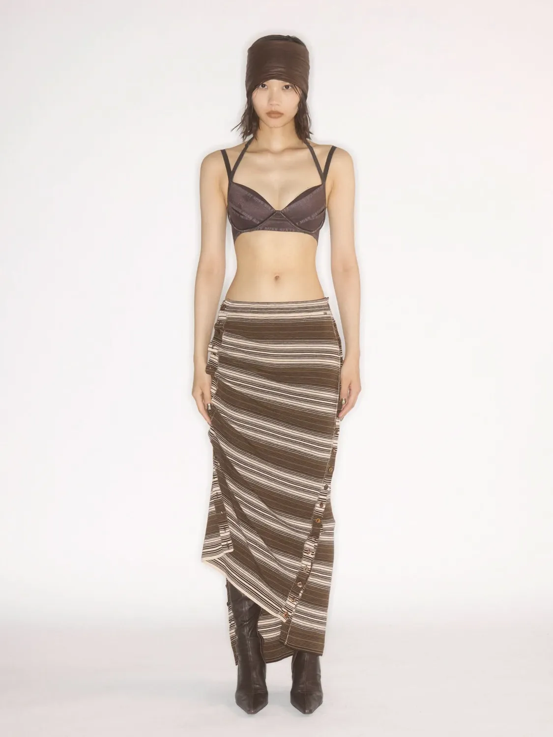Miss Sixty KNWLS 6M1RJ92000H22 maxi-nederdel brun beige uld
