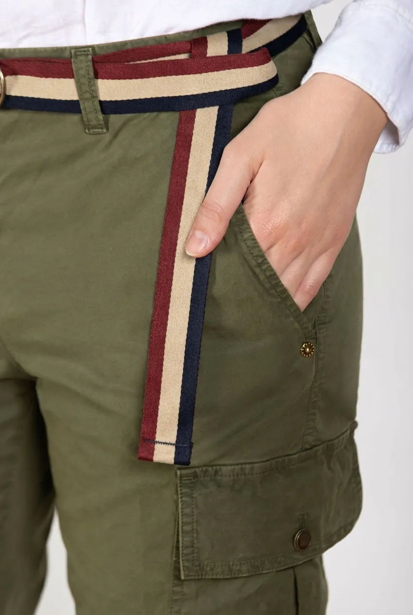 Mason's Marlene Cargo cargo bukser skovgrøn carrot fit