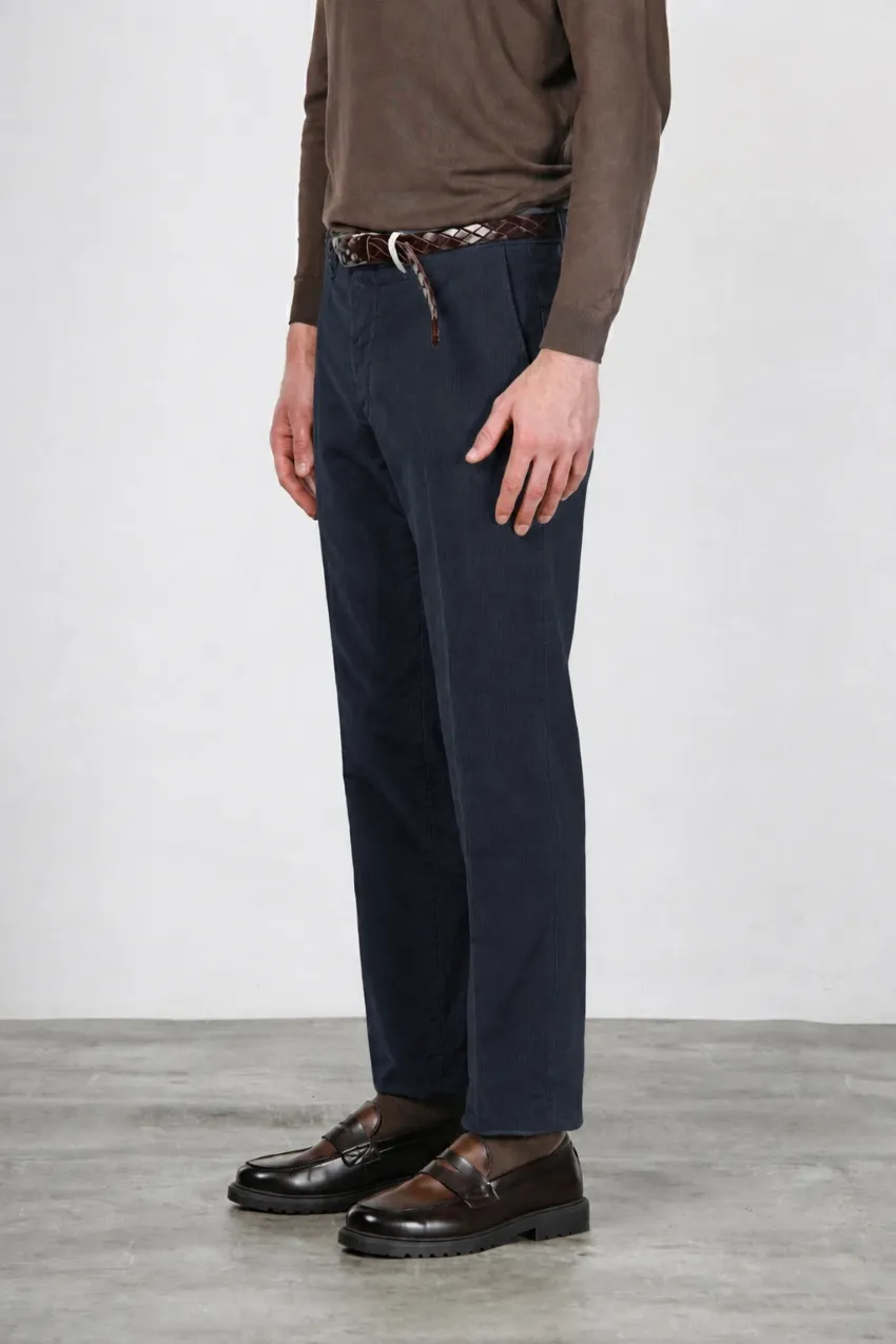 Mason's Paris chinos navy fløjl carrot fit