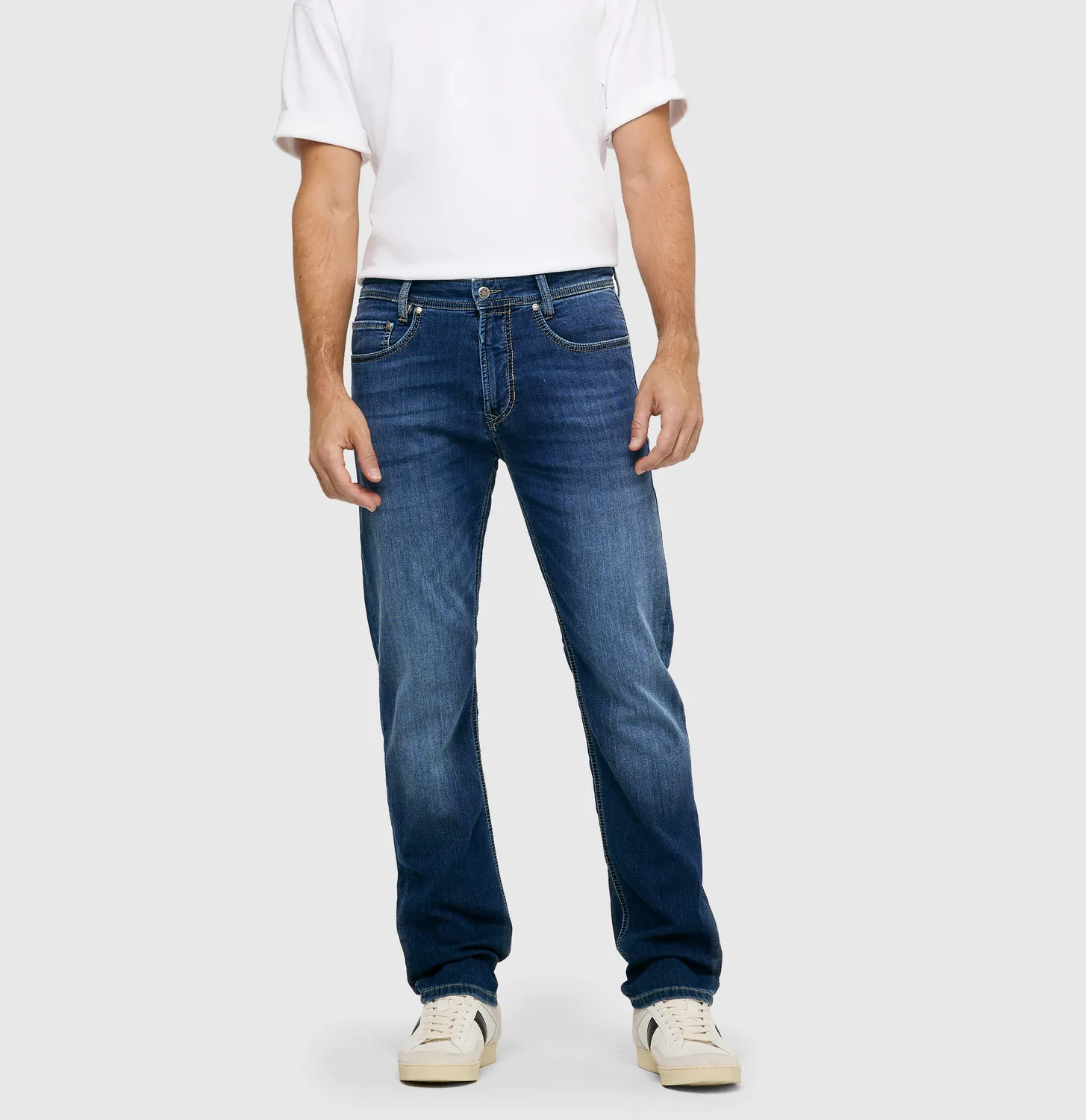 MAC Jog'n Jeans 0590-00-0994L jeans mørkeblå sweat