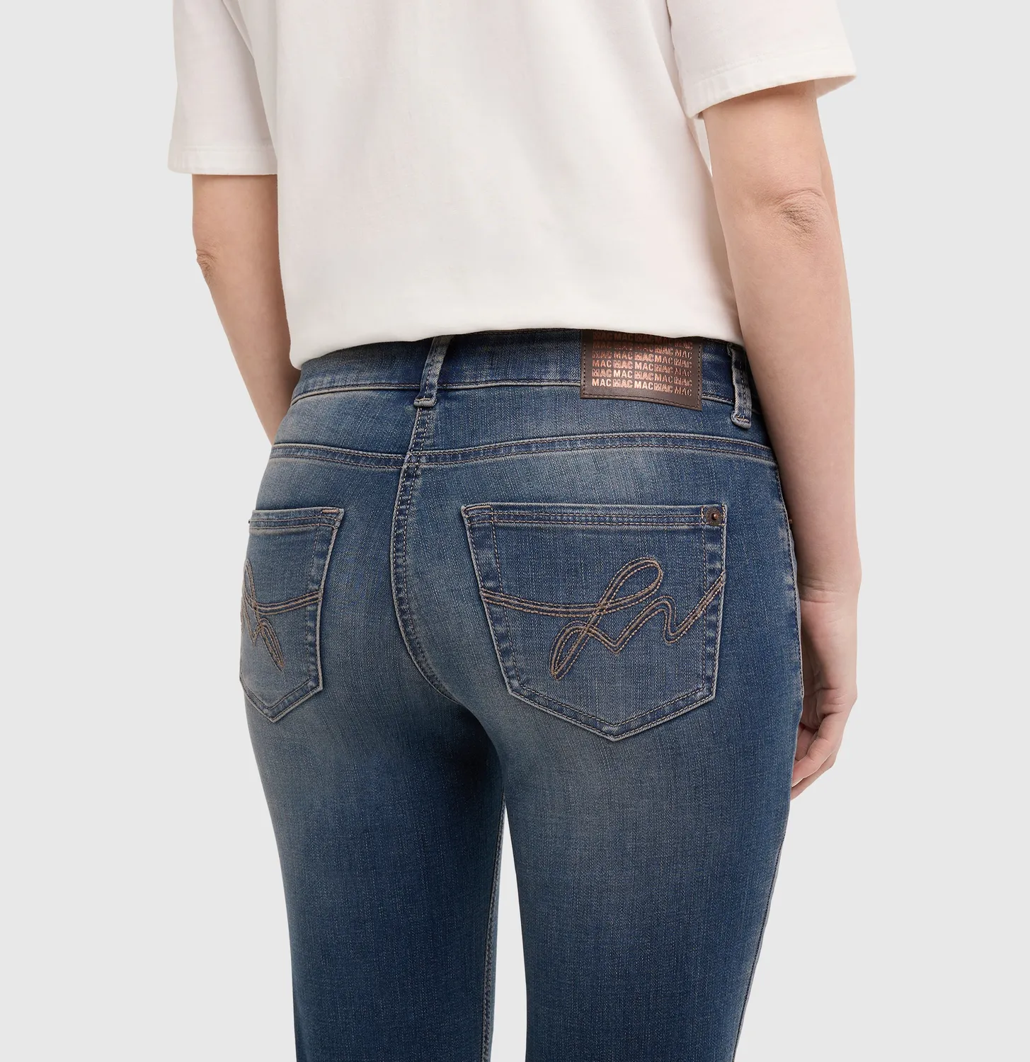 MAC Carrie 5954-90-0389L jeans mellemblå slim fit